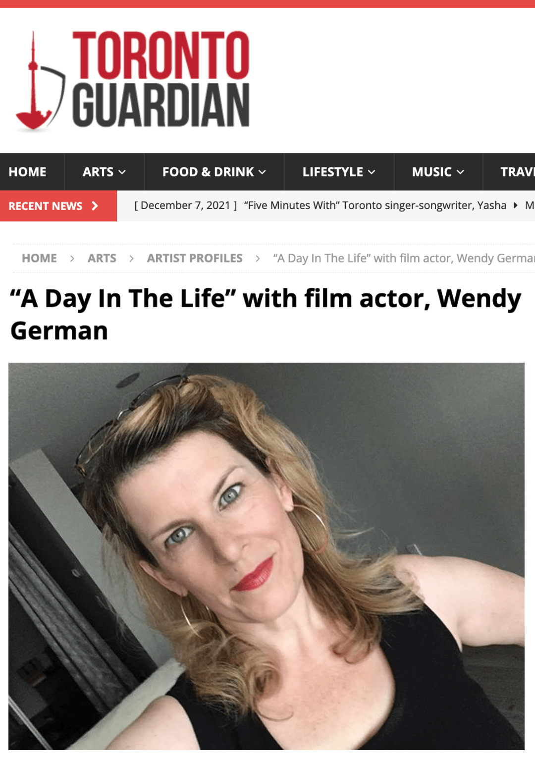 Wendy featured in the Toronto&nbsp;Guardian!